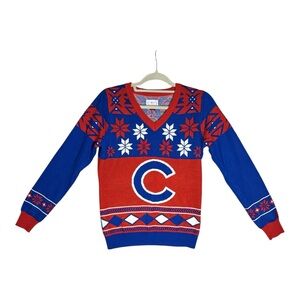 Womens Chicago Cubs Ugly Sweater L Official MLB Genuine Merchandise Fan Retro